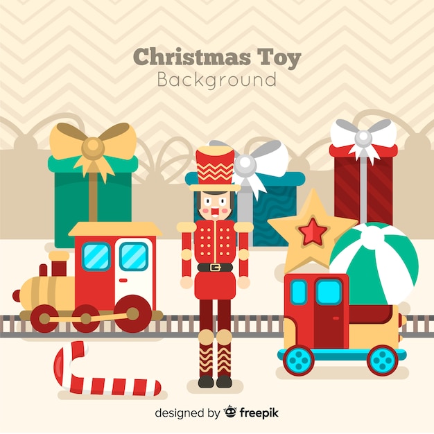 Free vector christmas toys background