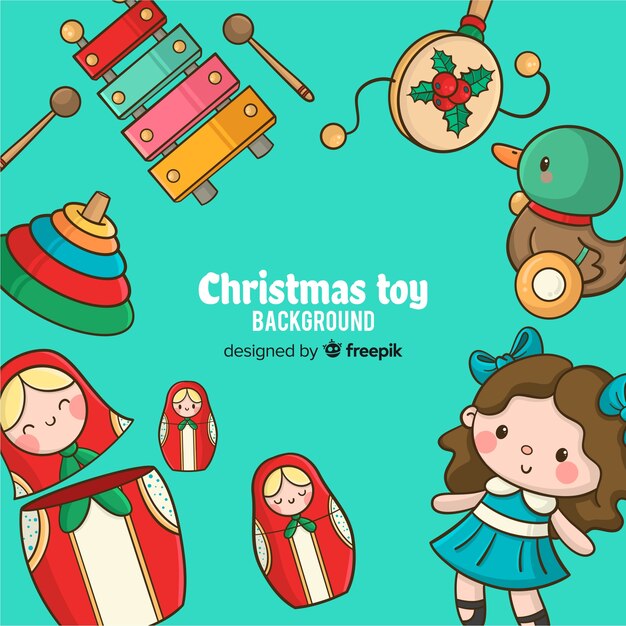 Christmas toys background