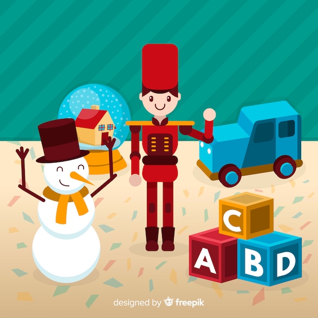 Christmas toys illustration