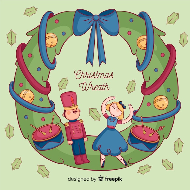 Christmas toys wreath