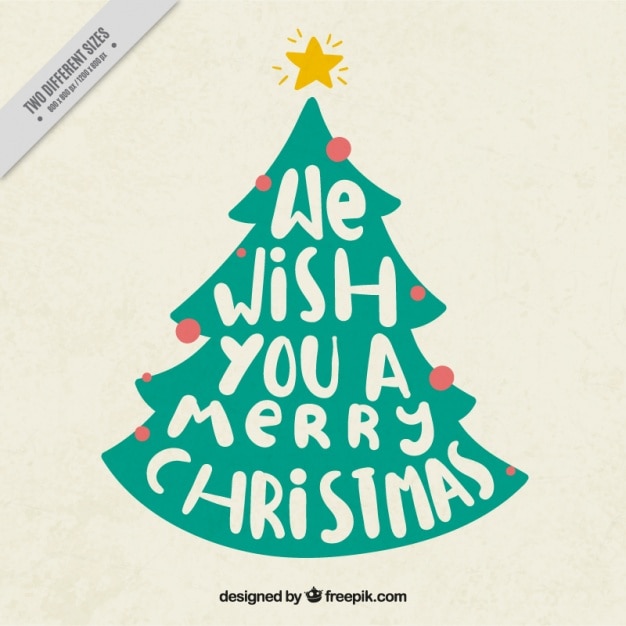 Christmas tree background with message