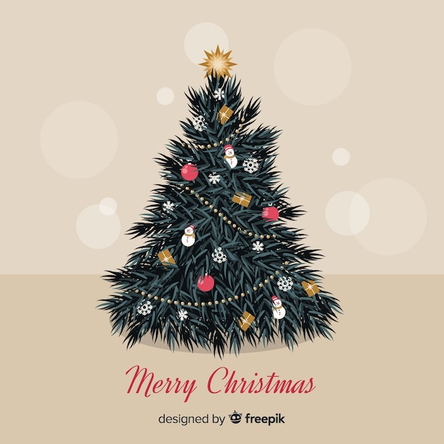 Free vector christmas tree background