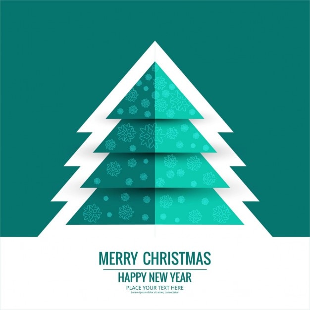 Free vector christmas tree, blue background