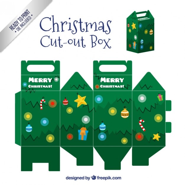 Free Vector christmas tree box