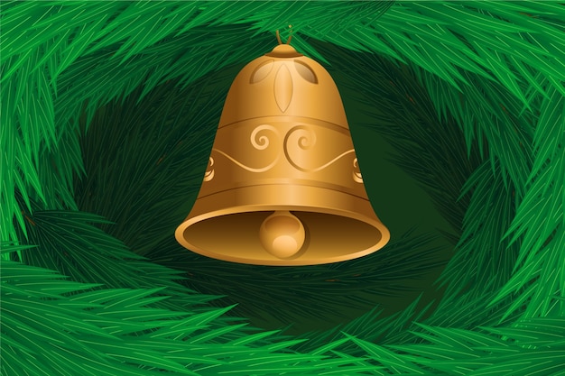 Бесплатное векторное изображение Рождественская елка ветви фон в плоском дизайне