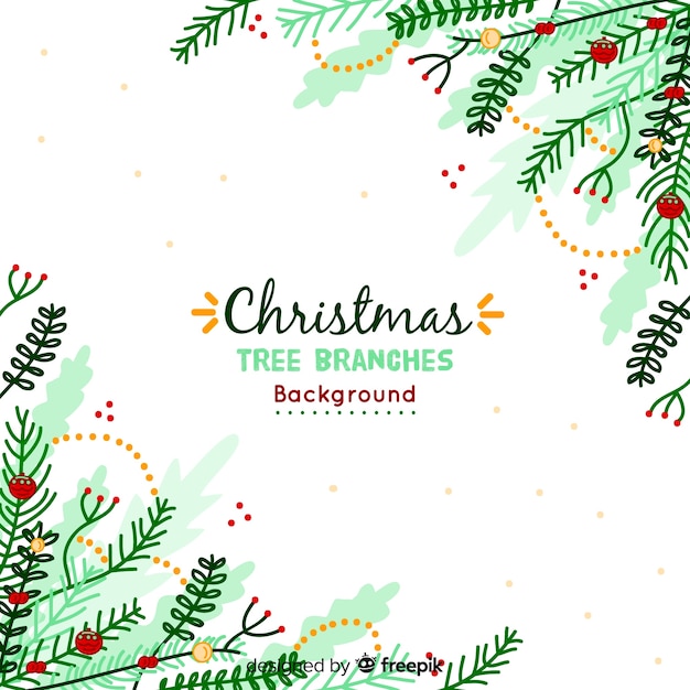Christmas tree branches background