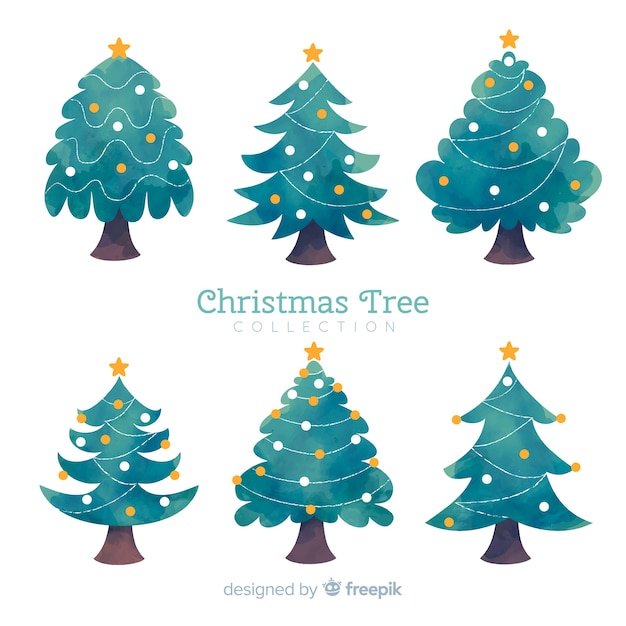 Free vector christmas tree collection