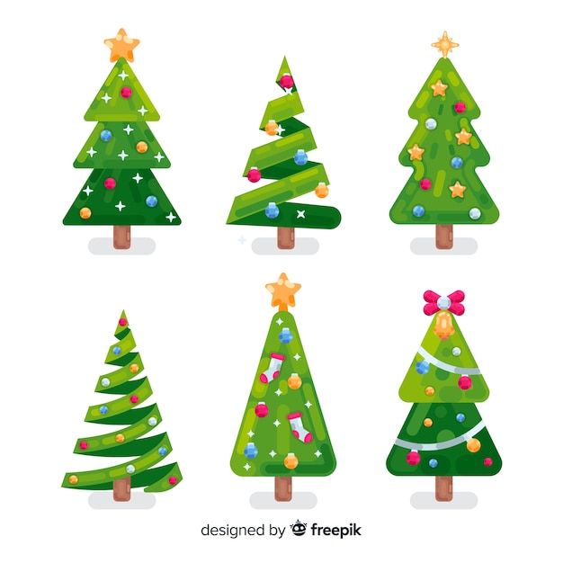 Free vector christmas tree collection