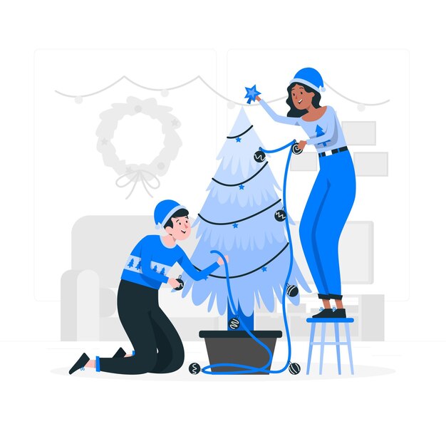 Christmas tree concept illustration