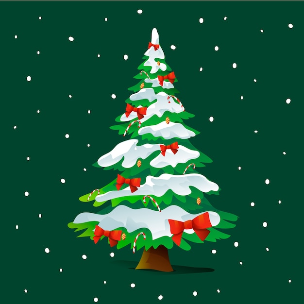 Christmas tree concept with 2d effect