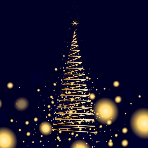 Free vector christmas tree concept with abstract design