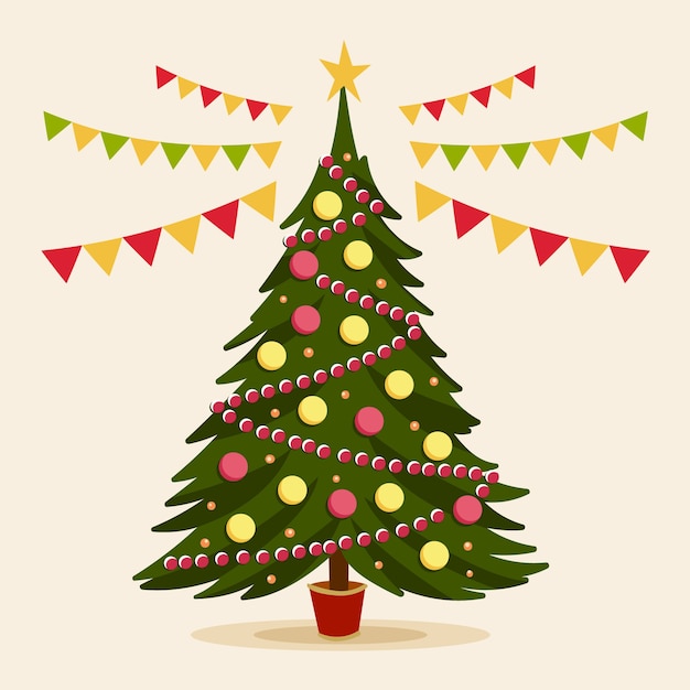 Christmas tree concept with vintage design