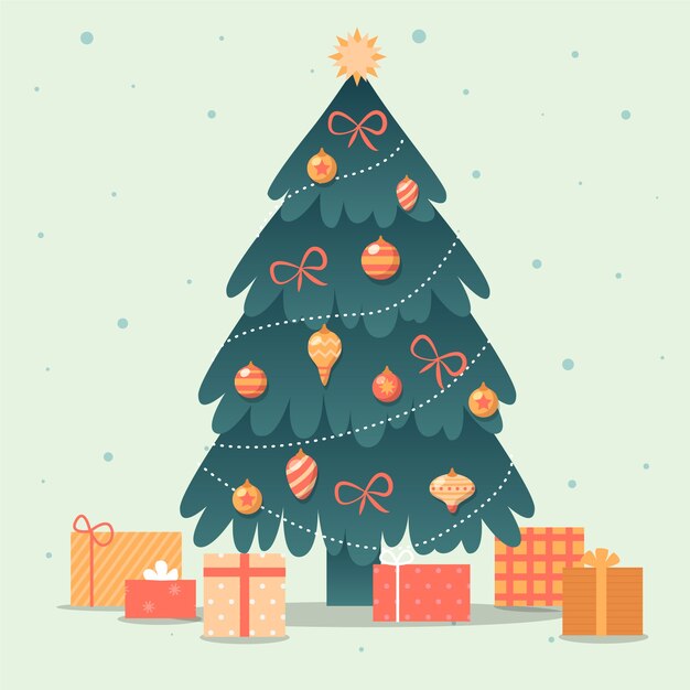 Christmas tree concept with vintage design