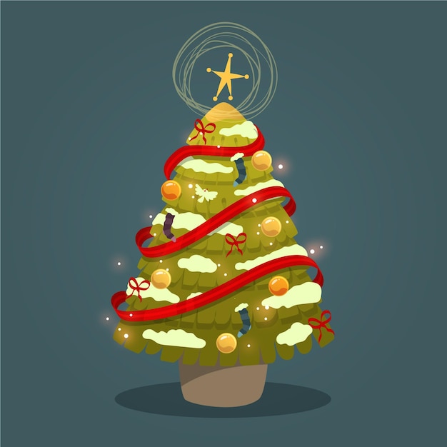 Free vector christmas tree concept