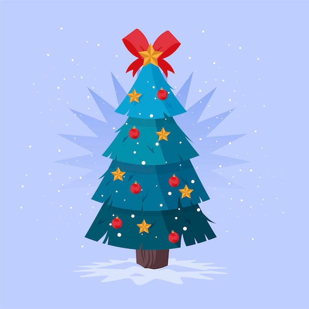 Free vector christmas tree concept