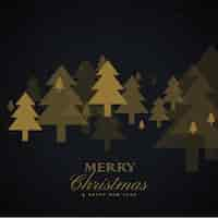 Free vector christmas tree on a dark background