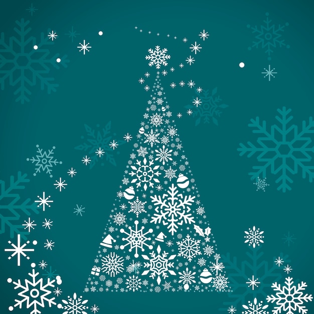 Christmas tree holiday design background vector