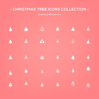 Icone di albero di natale vector pack
