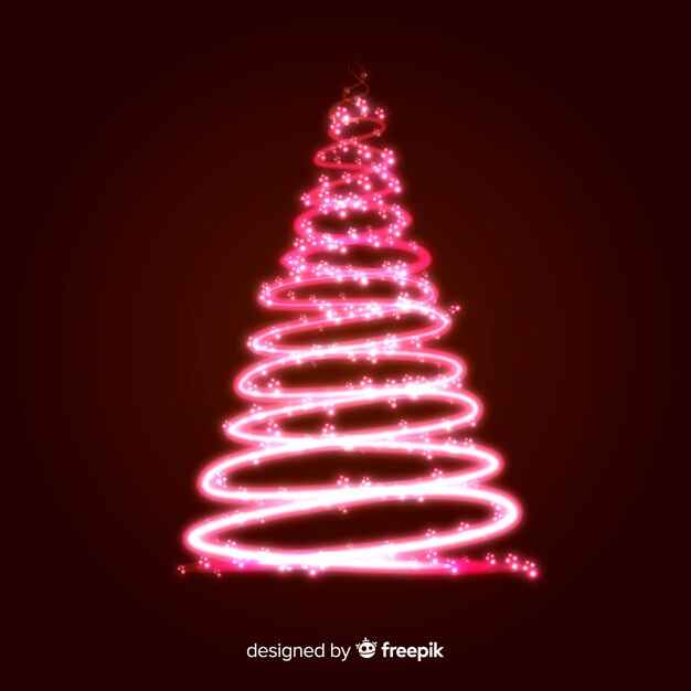 Christmas tree light line background