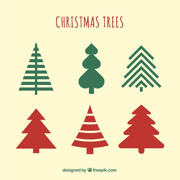 Free vector christmas tree pack