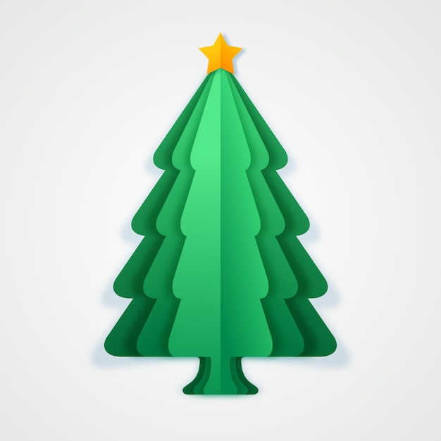 Рождественская елка в бумажном стиле