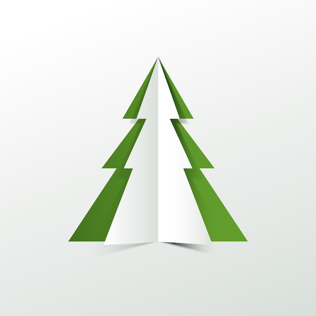 Free vector christmas tree in paper style