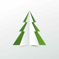 Free vector christmas tree in paper style