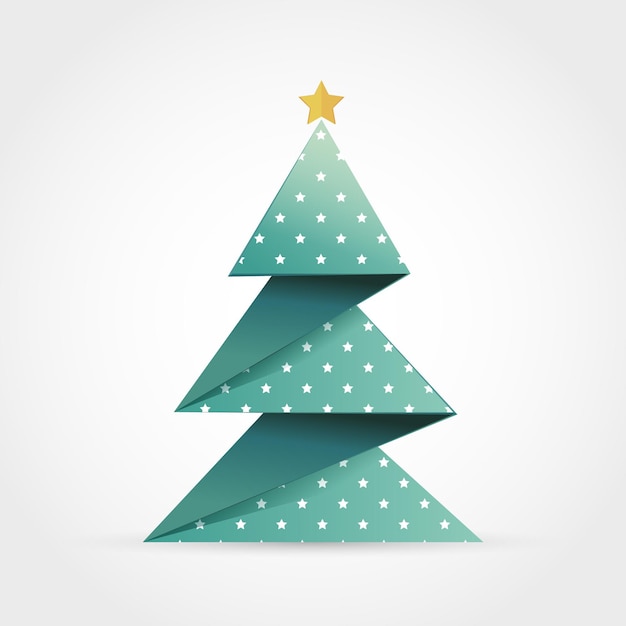 Free vector christmas tree in paper style