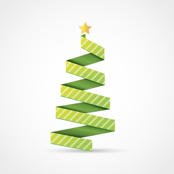 Free Vector christmas tree in paper style