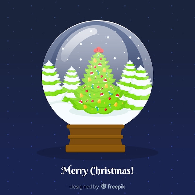 Free vector christmas tree snowball