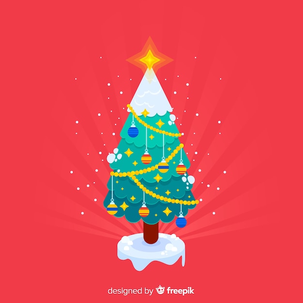 Vettore gratuito albero di natale