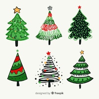 Christmas trees set