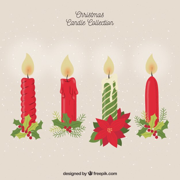 Christmas vintage collection of candles