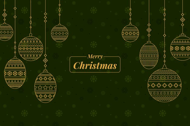 Free vector christmas wallpaper in outline style