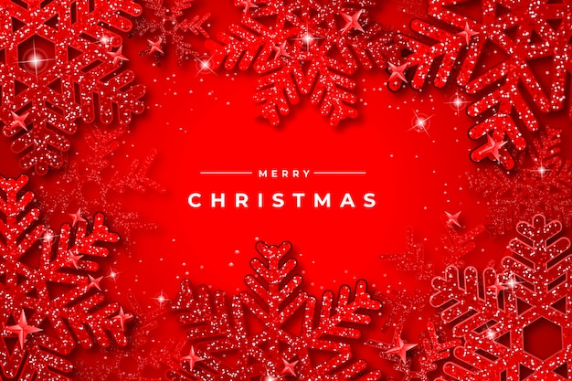 Бесплатное векторное изображение Рождественские обои с эффектом блеска