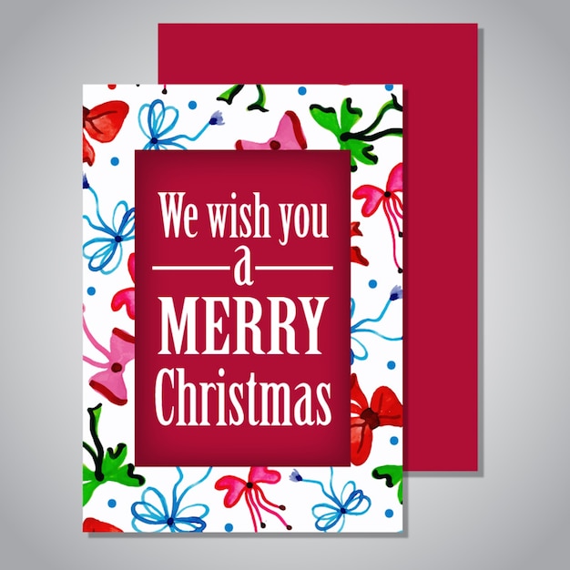 Christmas watercolor greeting card