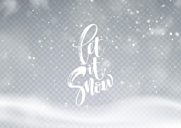 Christmas winter snowy landscape background. Winter snow dust background. Vector illustration EPS10