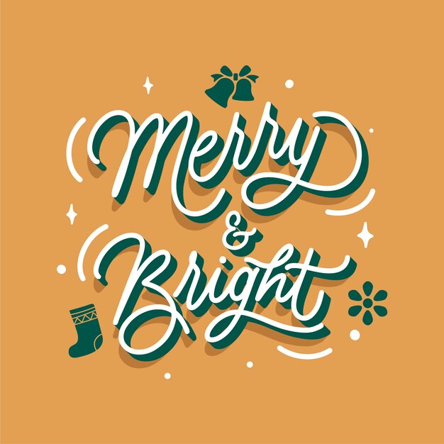 Christmas wish lettering in english