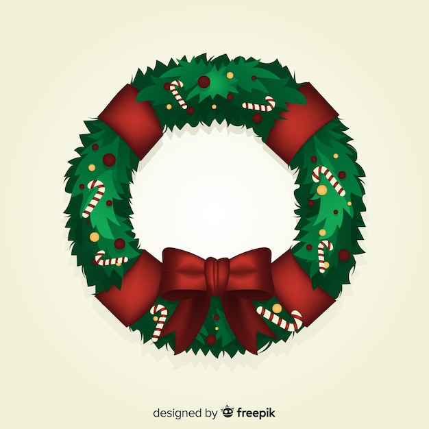 Christmas wreath background