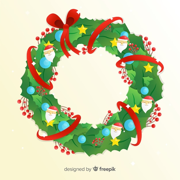 Christmas wreath background