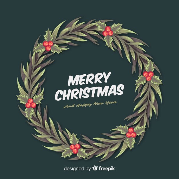 Christmas Wreath Background