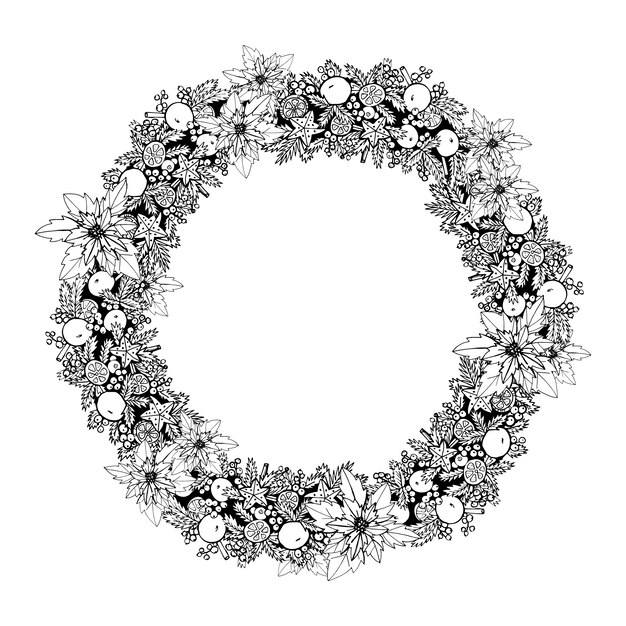 Christmas Wreath Illustration