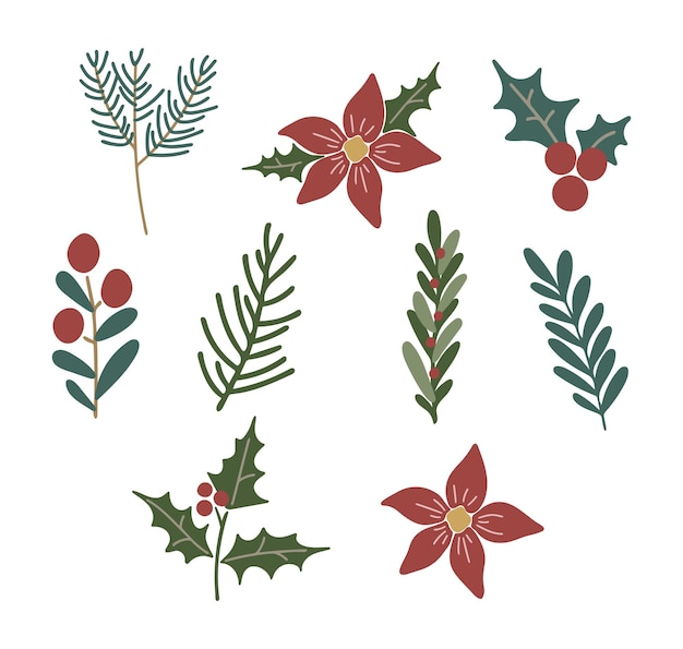 Christmas wreath vector digital holiday vector illustration new year decoration isolated