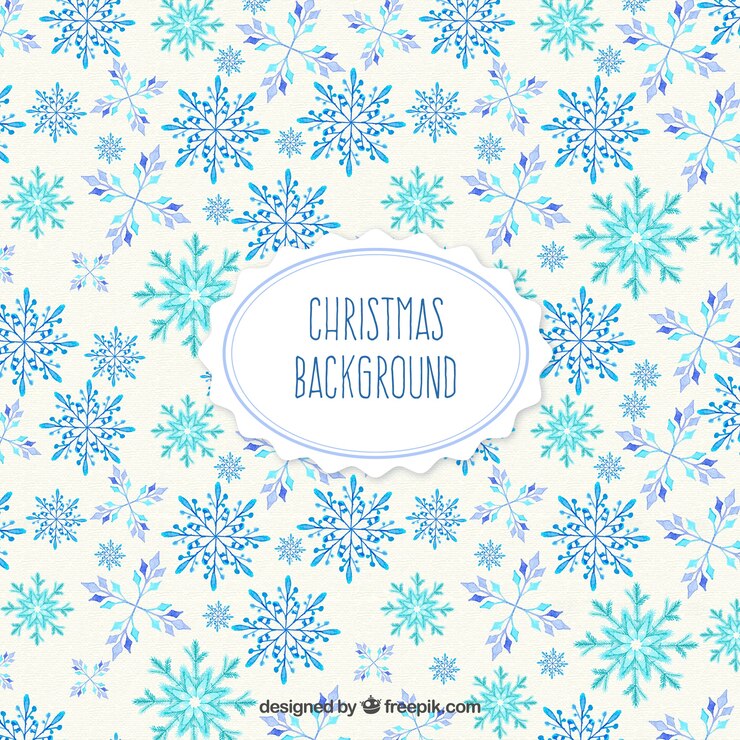 Free Vector christmast background with snowflakes