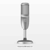 Free vector chromed microphone