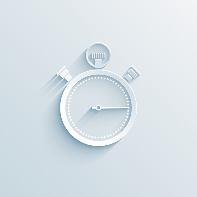 chronometer paper icon vector illustration on white with shadow business concept