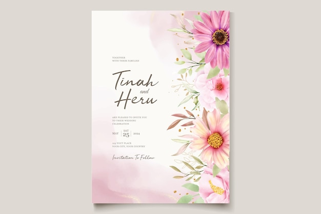 CHRYSANTHEMUM WEDDING invitation card set