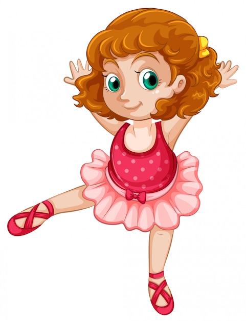 Free vector a chubby girl ballet