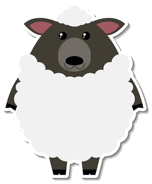 Пухлая овечка с мультяшным животным