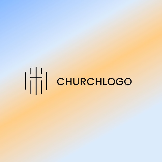 Vettore gratuito disegno del modello del logo della chiesa